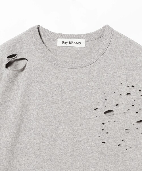 Ray BEAMS(レイビームス)の「ダメージ オーバー Tシャツ(Tシャツ/カットソー・レディース・ホワイト/シルバー・ONE SIZE)」の17枚目の写真
