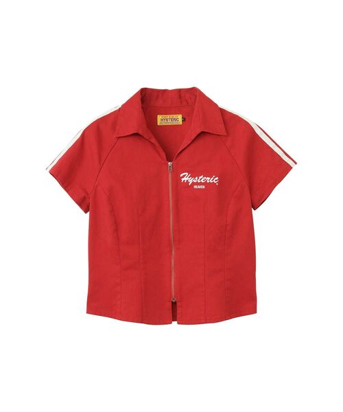 HYSTERIC GLAMOUR(ヒステリックグラマー)の「EVERY DAY HOLIDAY レーシングシャツ(シャツ/ブラウス・レディース・ブラック/レッド/ネイビー・SMALL/MEDIUM)」の3枚目の写真