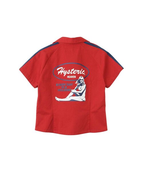 HYSTERIC GLAMOUR(ヒステリックグラマー)の「EVERY DAY HOLIDAY レーシングシャツ(シャツ/ブラウス・レディース・ブラック/レッド/ネイビー・SMALL/MEDIUM)」の4枚目の写真