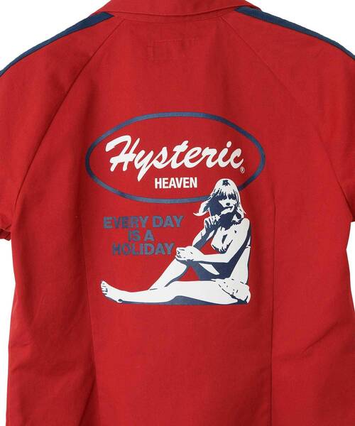 HYSTERIC GLAMOUR(ヒステリックグラマー)の「EVERY DAY HOLIDAY レーシングシャツ(シャツ/ブラウス・レディース・ブラック/レッド/ネイビー・SMALL/MEDIUM)」の6枚目の写真