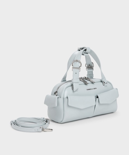 CHARLES & KEITH(チャールズ & キース)の「Rachel レイチェル マルチポケット ボウリングバッグ(ハンドバッグ・レディース・スミクロ/ブルーグラス/ピンク系その他3・S)」の20枚目の写真