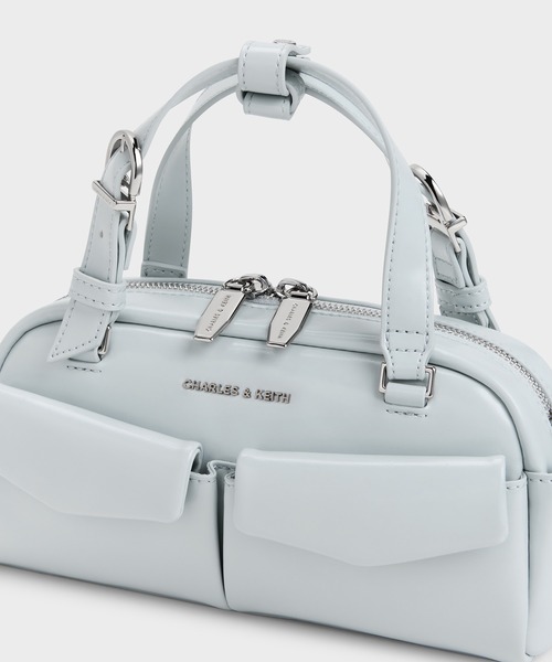 CHARLES & KEITH(チャールズ & キース)の「Rachel レイチェル マルチポケット ボウリングバッグ(ハンドバッグ・レディース・スミクロ/ブルーグラス/ピンク系その他3・S)」の18枚目の写真