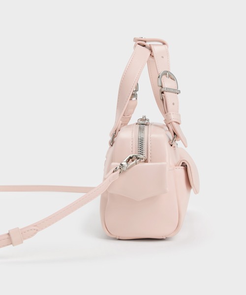 CHARLES & KEITH(チャールズ & キース)の「Rachel レイチェル マルチポケット ボウリングバッグ(ハンドバッグ・レディース・スミクロ/ブルーグラス/ピンク系その他3・S)」の10枚目の写真