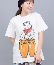 go slow caravan USAコットンコンガクマTシャツ【ユニセックス】