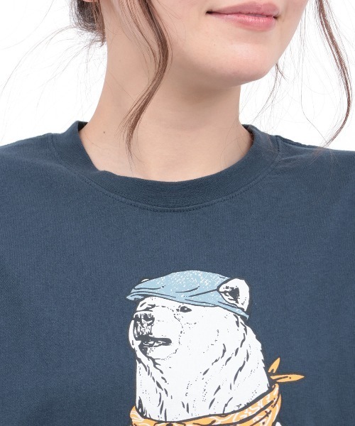 チチカカ(チチカカ)の「go slow caravan USAコットンコンガクマTシャツ【ユニセックス】(Tシャツ/カットソー・レディース・ネイビー/ホワイト・LARGE/MEDIUM)」の8枚目の写真