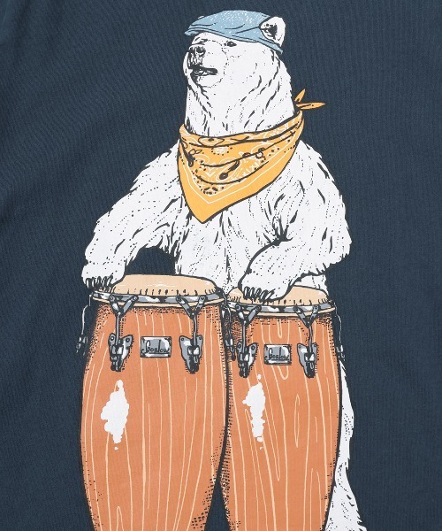 チチカカ(チチカカ)の「go slow caravan USAコットンコンガクマTシャツ【ユニセックス】(Tシャツ/カットソー・レディース・ネイビー/ホワイト・LARGE/MEDIUM)」の11枚目の写真