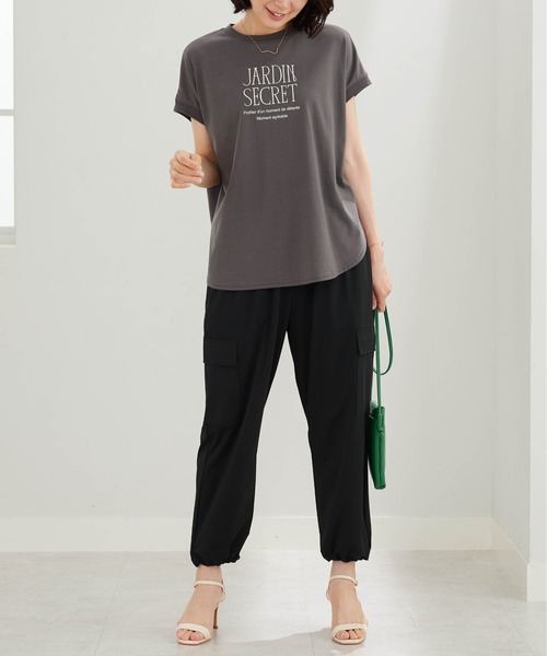 BELLUNA PLUS(ベルーナ)の「ヒンヤリ爽快!ドロスト使いカーゴパンツ(その他パンツ・レディース・カーキ/ブラック・X-LARGE/LARGE/MEDIUM)」の6枚目の写真