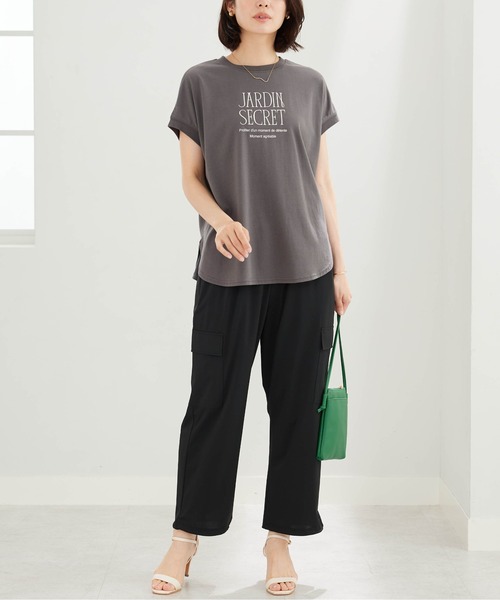 BELLUNA PLUS(ベルーナ)の「ヒンヤリ爽快!ドロスト使いカーゴパンツ(その他パンツ・レディース・カーキ/ブラック・X-LARGE/LARGE/MEDIUM)」の5枚目の写真