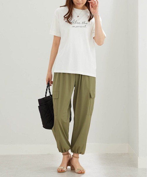 BELLUNA PLUS(ベルーナ)の「ヒンヤリ爽快!ドロスト使いカーゴパンツ(その他パンツ・レディース・カーキ/ブラック・X-LARGE/LARGE/MEDIUM)」の11枚目の写真