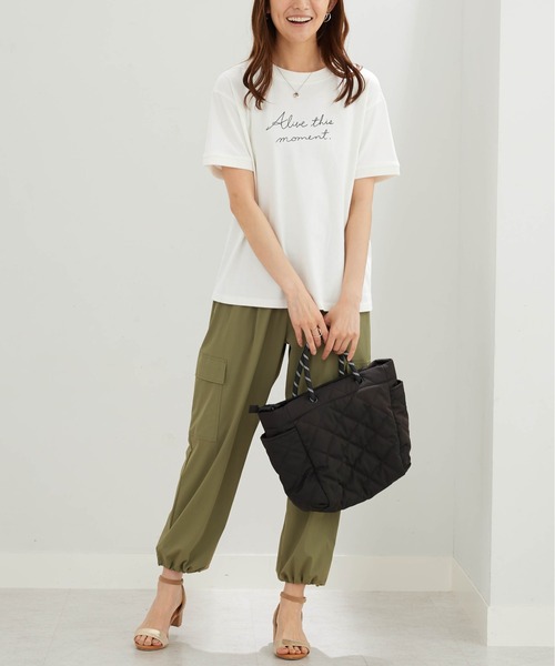BELLUNA PLUS(ベルーナ)の「ヒンヤリ爽快!ドロスト使いカーゴパンツ(その他パンツ・レディース・カーキ/ブラック・X-LARGE/LARGE/MEDIUM)」の12枚目の写真