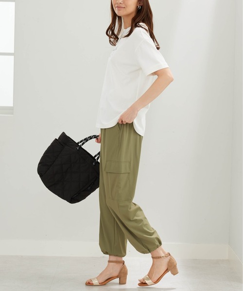 BELLUNA PLUS(ベルーナ)の「ヒンヤリ爽快!ドロスト使いカーゴパンツ(その他パンツ・レディース・カーキ/ブラック・X-LARGE/LARGE/MEDIUM)」の13枚目の写真
