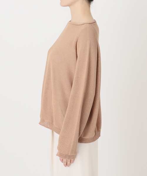 Noble(ノーブル)の「《WEB&なんばCITY店限定》ペーパーヤーン裏天竺プルオーバー(natsuセレクト)(ニット/セーター・レディース・ピンク/キャメル・FREE)」の11枚目の写真