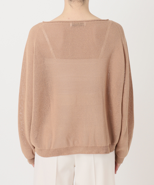 Noble(ノーブル)の「《WEB&なんばCITY店限定》ペーパーヤーン裏天竺プルオーバー(natsuセレクト)(ニット/セーター・レディース・ピンク/キャメル・FREE)」の12枚目の写真