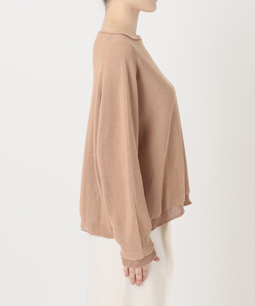 Noble(ノーブル)の「《WEB&なんばCITY店限定》ペーパーヤーン裏天竺プルオーバー(natsuセレクト)(ニット/セーター・レディース・ピンク/キャメル・FREE)」の13枚目の写真
