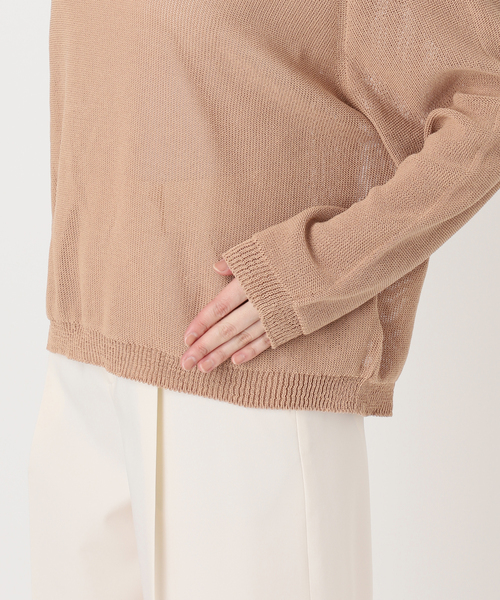 Noble(ノーブル)の「《WEB&なんばCITY店限定》ペーパーヤーン裏天竺プルオーバー(natsuセレクト)(ニット/セーター・レディース・ピンク/キャメル・FREE)」の15枚目の写真