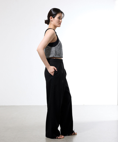 IENA(イエナ)の「《セットアップ対応/一部店舗限定》カルゼラップパンツ(その他パンツ・レディース・ブラウン/ブラック・36/38)」の4枚目の写真