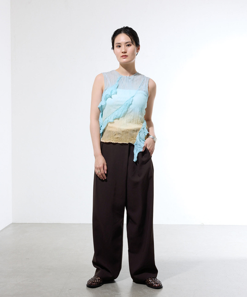 IENA(イエナ)の「《セットアップ対応/一部店舗限定》カルゼラップパンツ(その他パンツ・レディース・ブラウン/ブラック・36/38)」の12枚目の写真