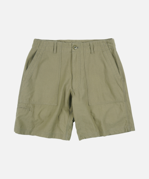 FRIZMWORKS(フリズムワークス)の「BACKSATIN ESSENTIAL FATIGUE SHORTS _ KHAKI BEIGE(その他パンツ・メンズ・その他・SMALL/MEDIUM/LARGE/X-LARGE)」の1枚目の写真