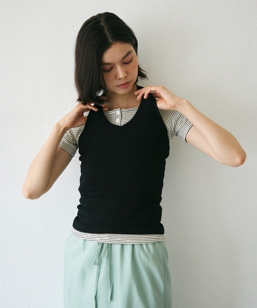 Trish(トリッシュ)の「ホルターネックカットソー(Tシャツ/カットソー・レディース・チャコールグレー/ブラック/イエロー・FREE)」の11枚目の写真