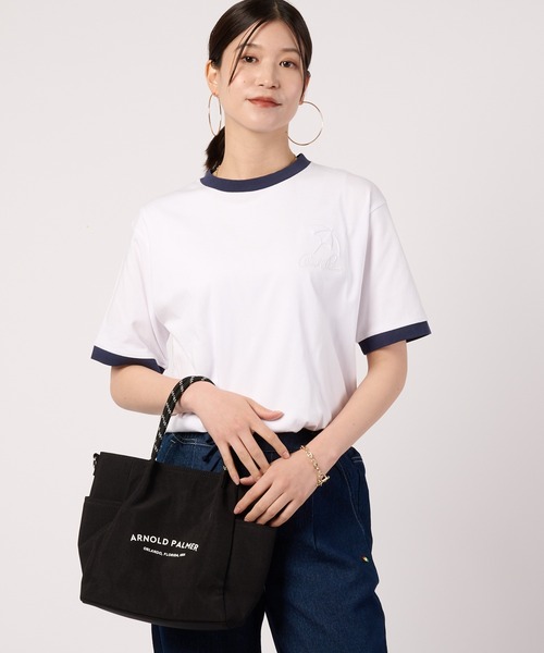 Arnold Palmer(アーノルドパーマー)の「シェア アソートグラフィック リンガーTシャツ(Tシャツ/カットソー・レディース・ホワイト/アイボリー・S/XS/LL/L/M)」の4枚目の写真