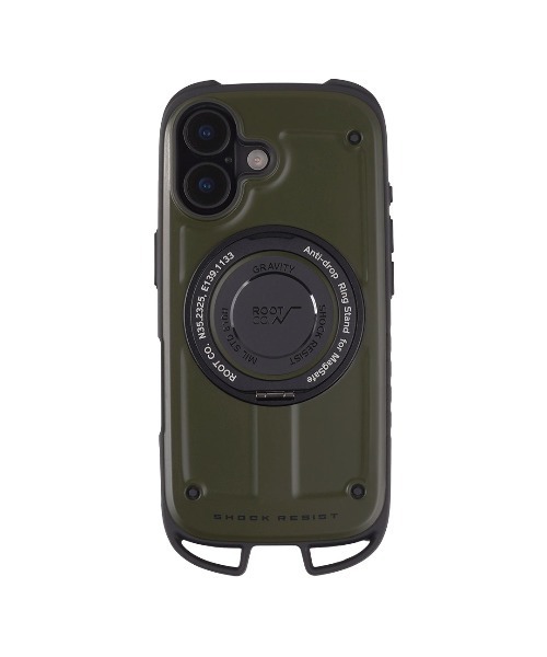 ROOT CO.(ルート)の「iPhone 17/17e/16e 専用 ROOT CO. GRAVITY Shock Resist Case Rugged Plus.(スマホケース/カバー・メンズ・ブラック/カーキ・iPhone 16e/17e)」の18枚目の写真