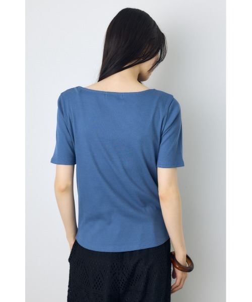 AZUL by moussy（アズールバイマウジー）の「【接触冷感】ドレープ5分袖トップス（Tシャツ/カットソー・レディース・オフホワイト/杢グレー/ブルー/ブラック・SMALL/MEDIUM）」の13枚目の写真