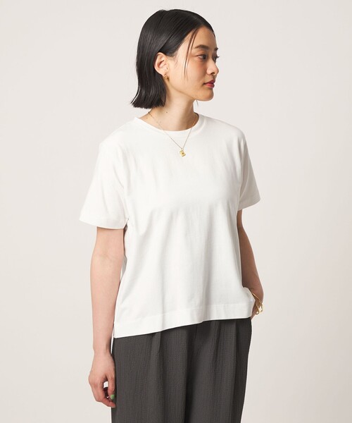 A DAY IN THE LIFE UNITED ARROWS(アデイインザライフユナイテッドアローズ)の「USAコットン天竺 クルーネックTシャツ <A DAY IN THE LIFE>(Tシャツ/カットソー・レディース・オフホワイト/ライラック/ブラック/ライム・FREE)」の22枚目の写真