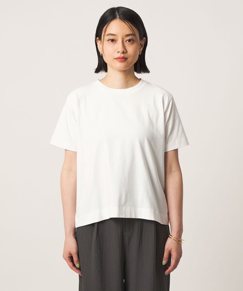 A DAY IN THE LIFE UNITED ARROWS(アデイインザライフユナイテッドアローズ)の「USAコットン天竺 クルーネックTシャツ <A DAY IN THE LIFE>(Tシャツ/カットソー・レディース・オフホワイト/ライラック/ブラック/ライム・FREE)」の20枚目の写真