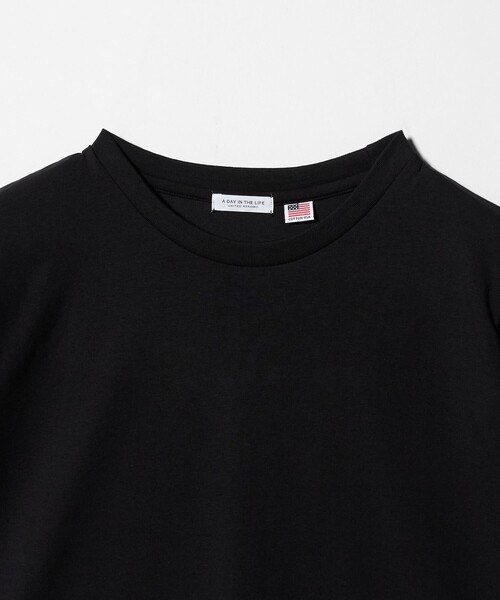 A DAY IN THE LIFE UNITED ARROWS(アデイインザライフユナイテッドアローズ)の「USAコットン天竺 クルーネックTシャツ <A DAY IN THE LIFE>(Tシャツ/カットソー・レディース・オフホワイト/ライラック/ブラック/ライム・FREE)」の14枚目の写真