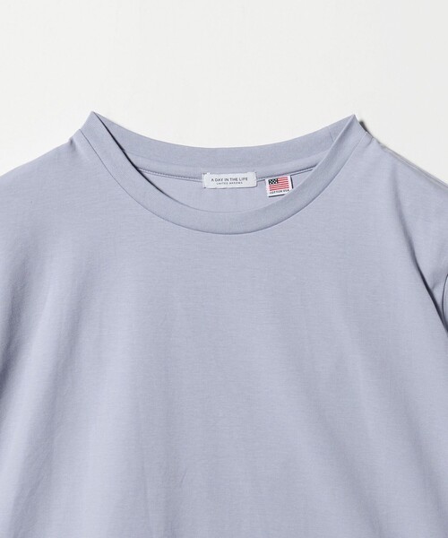 A DAY IN THE LIFE UNITED ARROWS(アデイインザライフユナイテッドアローズ)の「USAコットン天竺 クルーネックTシャツ <A DAY IN THE LIFE>(Tシャツ/カットソー・レディース・オフホワイト/ライラック/ブラック/ライム・FREE)」の9枚目の写真