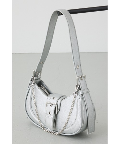 AZUL by moussy(アズールバイマウジー)の「バックルベルトワンハンドルトートバッグ(ハンドバッグ・レディース・シルバー/ブラック/アイボリー・FREE)」の17枚目の写真