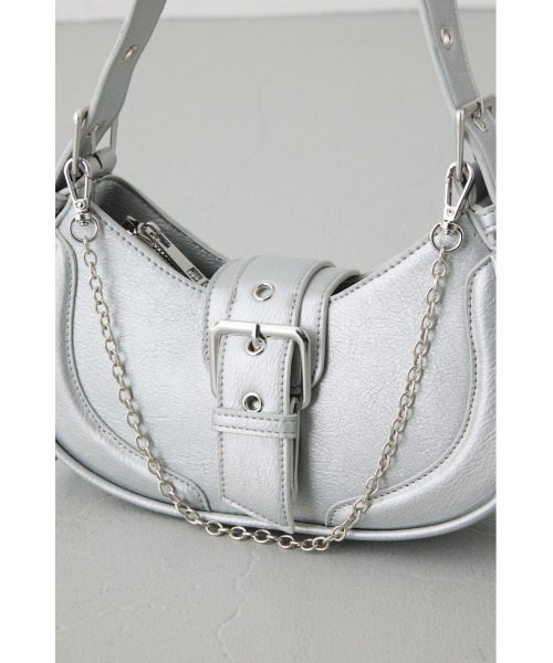 AZUL by moussy(アズールバイマウジー)の「バックルベルトワンハンドルトートバッグ(ハンドバッグ・レディース・シルバー/ブラック/アイボリー・FREE)」の21枚目の写真