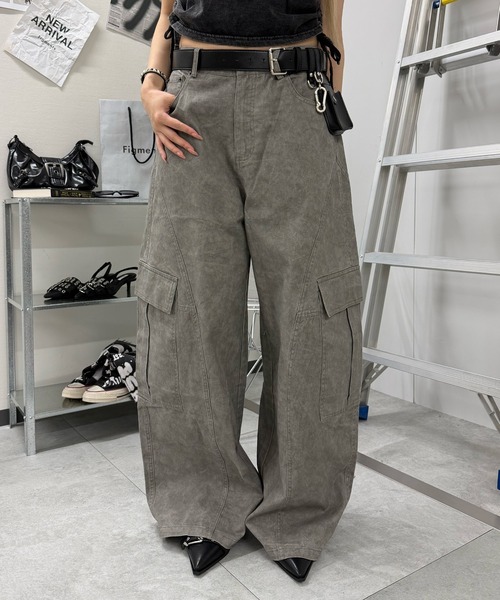 Figments(フィグメンツ)の「ダイングカーゴパンツ(その他パンツ・レディース・グレー/ブラック・SMALL/MEDIUM/LARGE)」の1枚目の写真