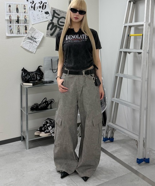 Figments(フィグメンツ)の「ダイングカーゴパンツ(その他パンツ・レディース・グレー/ブラック・SMALL/MEDIUM/LARGE)」の17枚目の写真
