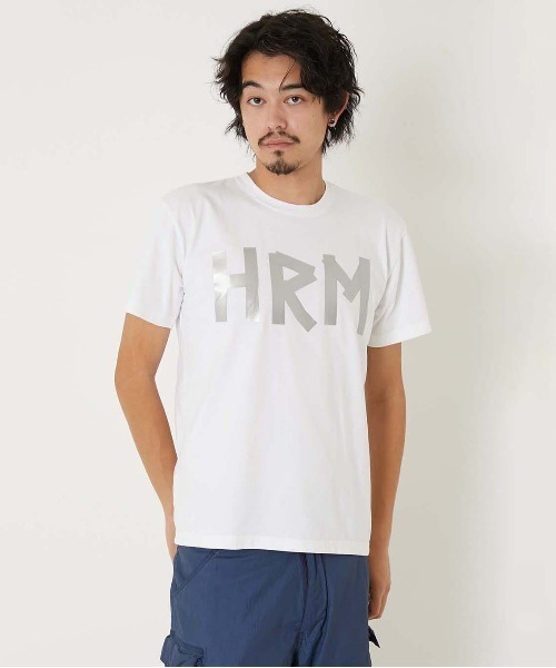 HOLLYWOOD RANCH MARKET(ハリウッドランチマーケット)の「HRM ショートスリーブTシャツ(Tシャツ/カットソー・メンズ・チャコール/ホワイト・XL/S/L/M)」の3枚目の写真