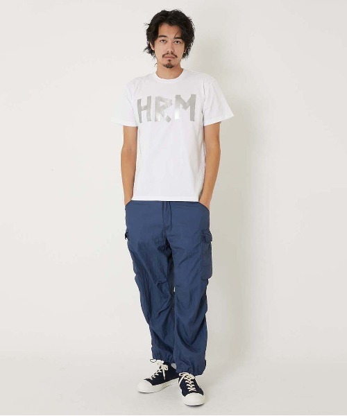 HOLLYWOOD RANCH MARKET(ハリウッドランチマーケット)の「HRM ショートスリーブTシャツ(Tシャツ/カットソー・メンズ・チャコール/ホワイト・XL/S/L/M)」の4枚目の写真