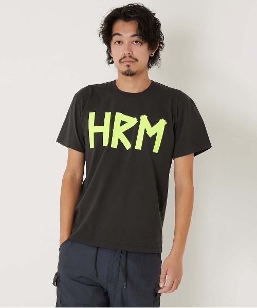 HOLLYWOOD RANCH MARKET(ハリウッドランチマーケット)の「HRM ショートスリーブTシャツ(Tシャツ/カットソー・メンズ・チャコール/ホワイト・XL/S/L/M)」の5枚目の写真