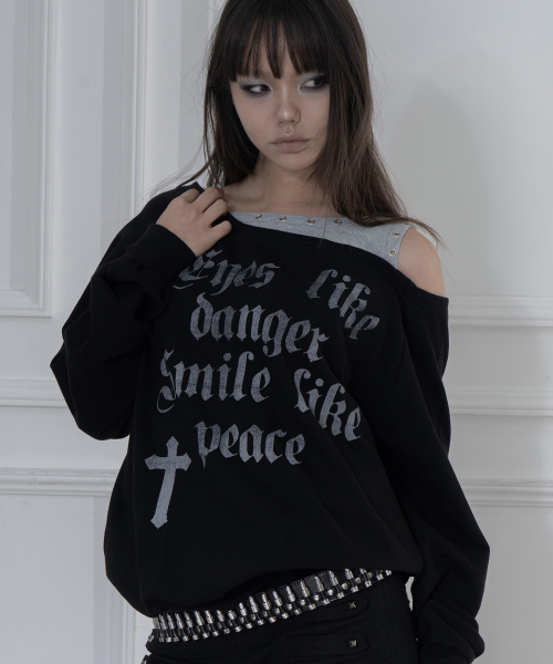 FANCY CLUB(ファンシークラブ)の「ロジャリー ノイヤー スウェットシャツ (ブラック) F25ZB016(スウェット・レディース・その他・ONE SIZE)」の4枚目の写真
