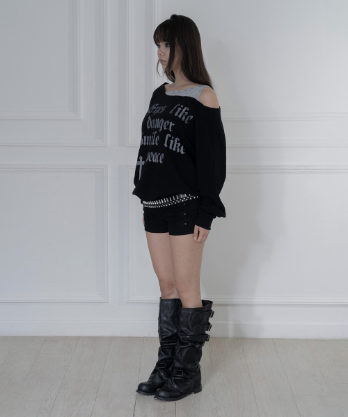 FANCY CLUB(ファンシークラブ)の「ロジャリー ノイヤー スウェットシャツ (ブラック) F25ZB016(スウェット・レディース・その他・ONE SIZE)」の6枚目の写真