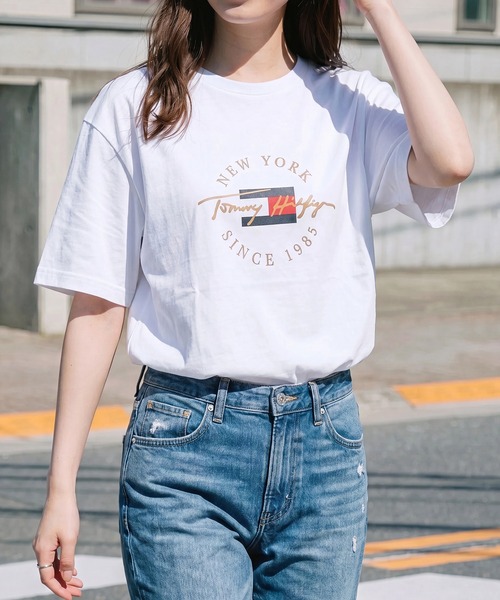 TOMMY HILFIGER（トミーヒルフィガー）の「【TOMMY HILFIGER】Tシャツ 09T4510（Tシャツ/カットソー・レディース・ホワイト/レッド/ネイビー・M/L/XL/S）」の13枚目の写真
