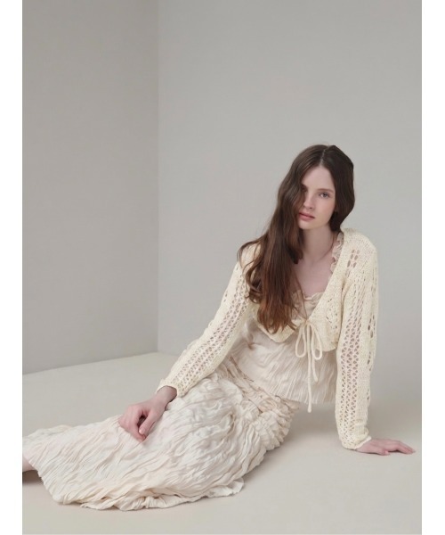 miies miim(ミーエスミーム)の「petal texture skirt(スカート・レディース・アイボリー・FREE)」の8枚目の写真
