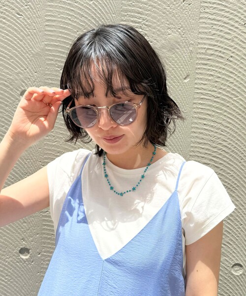 fredy emue(フレディエミュ)の「メタルテンプルボストンサングラス(サングラス・レディース・ブラウン系その他/グレー系その他・FREE)」の3枚目の写真