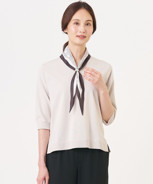 2WAY・シーンレスに活躍】SCARF KNIT Vネック ニット（ニット/セーター