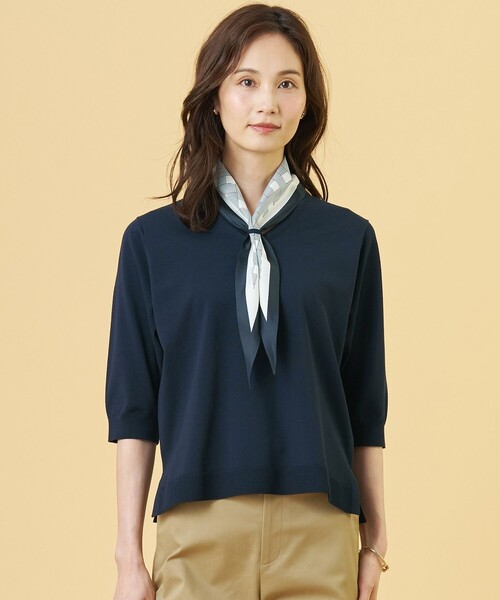 2WAY・シーンレスに活躍】SCARF KNIT Vネック ニット（ニット/セーター