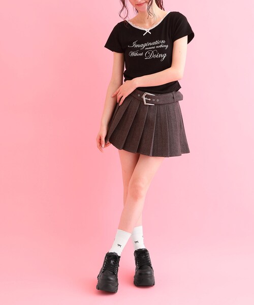 cs T&P(シーエスティーアンドピー)の「厚底ベルトデザインスニーカー(スニーカー・レディース・ブラック/ホワイト・S/M/L/LL)」の8枚目の写真