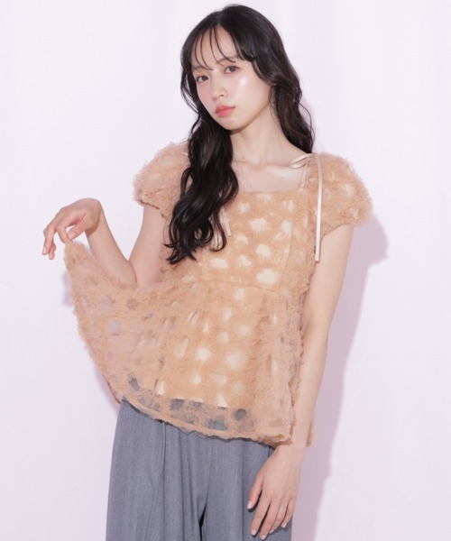 JILL by JILL STUART(ジルバイジルスチュアート)の「フラワーチュールペプラムブラウス(シャツ/ブラウス・レディース・ブルー/ホワイト/オレンジ・FREE)」の16枚目の写真