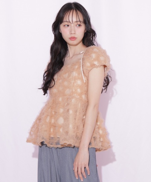 JILL by JILL STUART(ジルバイジルスチュアート)の「フラワーチュールペプラムブラウス(シャツ/ブラウス・レディース・ブルー/ホワイト/オレンジ・FREE)」の20枚目の写真
