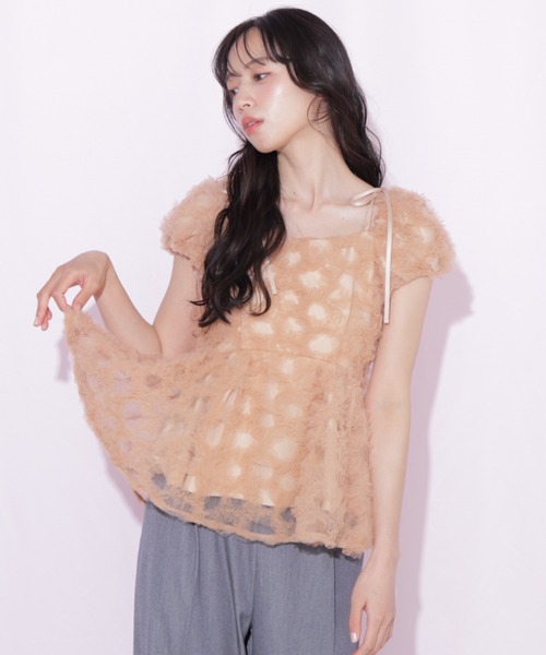 JILL by JILL STUART(ジルバイジルスチュアート)の「フラワーチュールペプラムブラウス(シャツ/ブラウス・レディース・ブルー/ホワイト/オレンジ・FREE)」の19枚目の写真