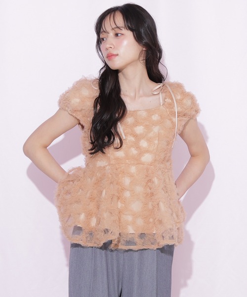 JILL by JILL STUART(ジルバイジルスチュアート)の「フラワーチュールペプラムブラウス(シャツ/ブラウス・レディース・ブルー/ホワイト/オレンジ・FREE)」の17枚目の写真