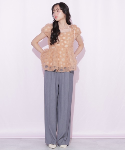 JILL by JILL STUART(ジルバイジルスチュアート)の「フラワーチュールペプラムブラウス(シャツ/ブラウス・レディース・ブルー/ホワイト/オレンジ・FREE)」の21枚目の写真
